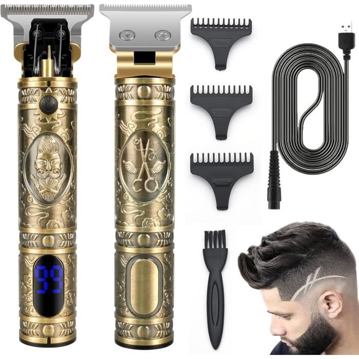 Tondeuse à Cheveux Professionnelle HIENA PRO - Kit Complet, Lithium-Ion, Noir