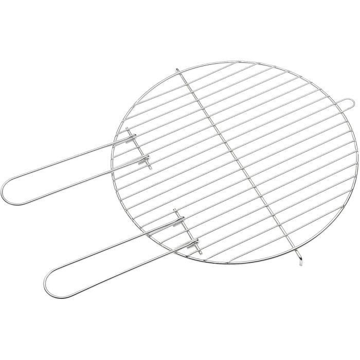 Grille De Barbecue Ronde En Inox 30 Cm - Pour Cuisson Au Charbon, Camping Et Jardin