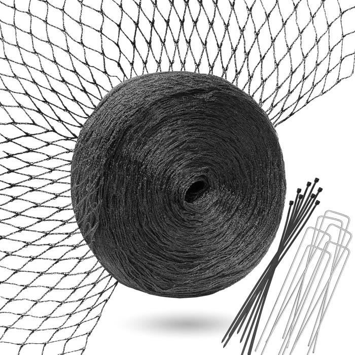 Filet Protection Oiseaux 10x20 M - Maille 35x35 Mm, Ancres Incluses, Pour Arbres Fruitiers - 7