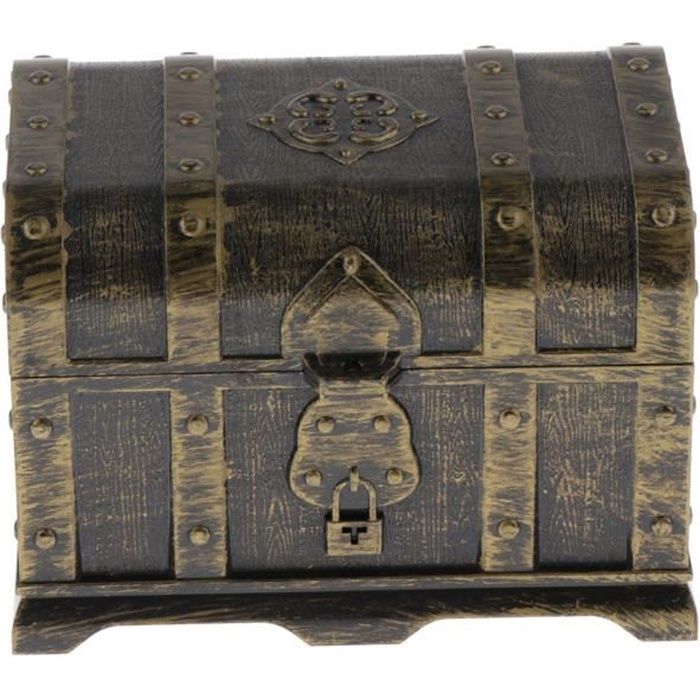 2pcs Coffre Au Tresor Pirate Souvenir Boite A Bijoux Boite Decorative Vintage Pour Les Enfants Anniversaire Pirate Cotillons Cdiscount Maison