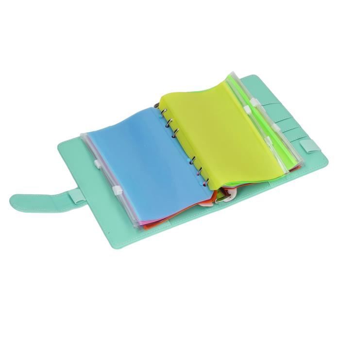 STCRERAG Lot 8 Couvertures Classeur A6 PVC Arc-en-Ciel + 8 Poches – Organiseur Budget Étanché
