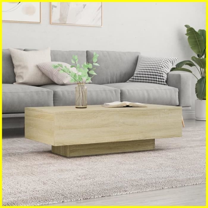 Table basse - VGEBY - AF1340 - Chêne sonoma - Bois dingénierie - 100x495x31 cm