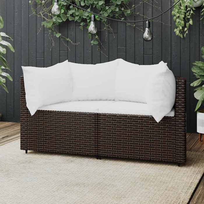 vidaXL Canapés d'angle jardin - vue 2