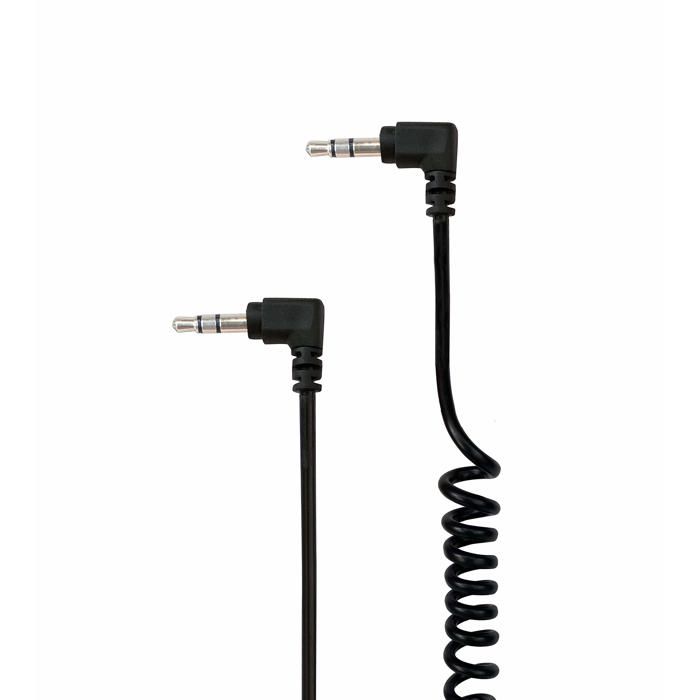 WE Câble Auxiliaire Audio Jack/Jack 3,5mm Mâle Mâle Coudé Spirale 2m