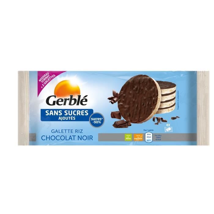 Biscuits diététiques Lait chocolat Gerblè - Lot de 18 boîtes de 4
