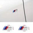 2x ///M BMW Aile Latérale Sport Performance Logo Emblème Badge Chrome Argent 45mm x 15mm-1