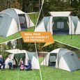 SKANDIKA Tente de camping familiale DAYTONA - 6 personnes - Forme : dôme - 530x370cm - Coloris : vert/beige-1