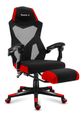 HUZARO Combat 3.0 red Chaise de jeu ergonomique Hauteur réglable Pivotante Inclinable tissu aéré Repose-pieds Têtière-1