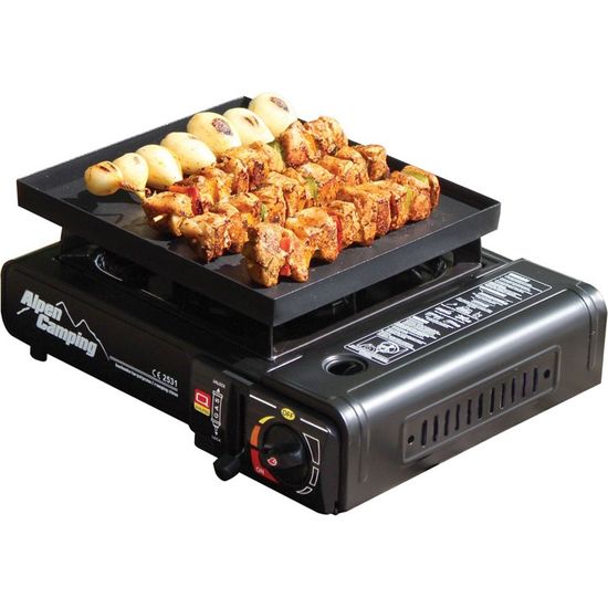 Générique Poêle Grill Et Fondue 2 En 1 - Plancha Barbecue - De Cuisson