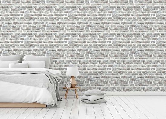 Papier Peint Intissé Effet Pierre Rustique – Gris, Tilo M1-No.3390, Tadessi, 53 Cm X 10,05 M