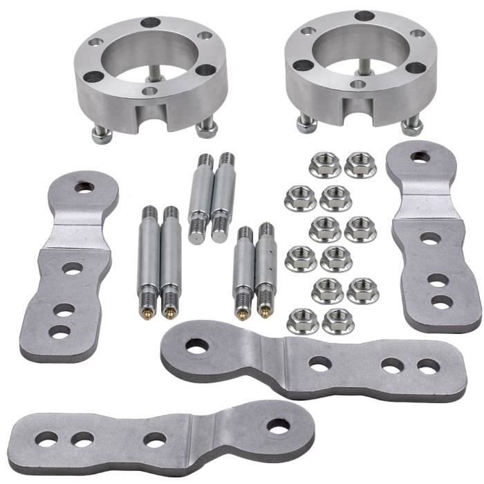JINGLING Kit Levage Suspension Hilux Vigo 2004-2019 – Entretoises Avant 32 Mm + Blocs Arrière 51 Mm – 2-2.5 Pouces