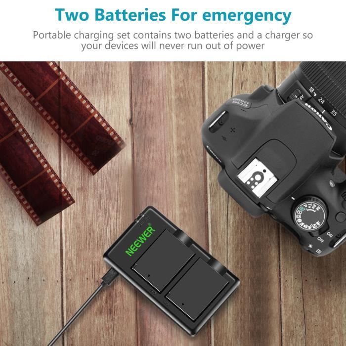 Chargeur USB LP-E10 Pour Canon EOS 1100D, 1200D, Kiss X50, Rebel T3 - Compatible LC-E10, Compact Et Pratique
