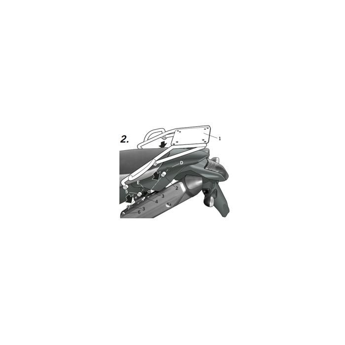Plaque support top case pour Yamaha 125 XTX - XTR main image 1