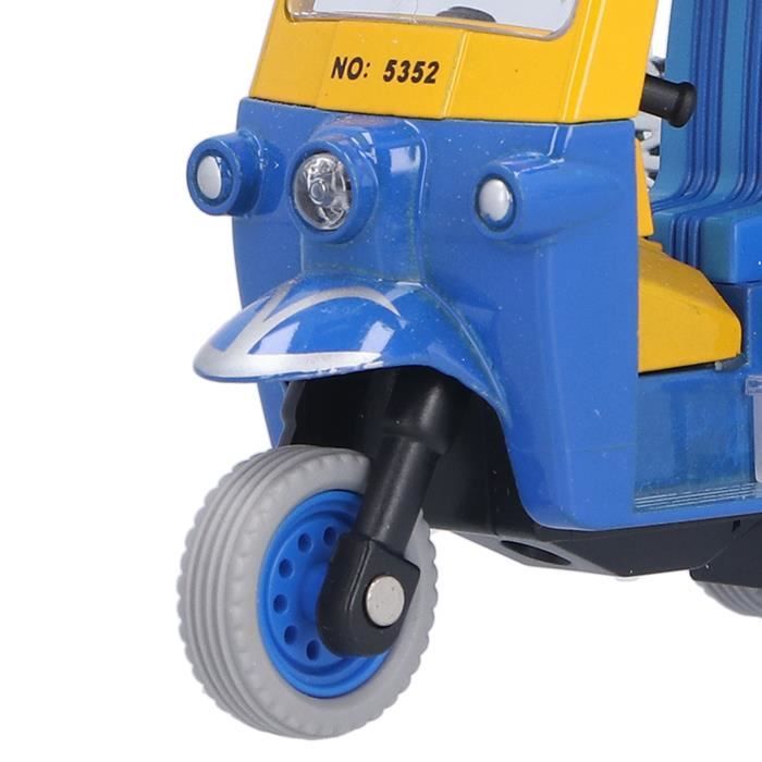 Generic Voiture Tricycle Thaïlandais à Tirer, Jouet Tuk Tuk en Alliage Durable, Modèle de Véhicule aux Couleurs Vives pour les Jeux Amusants des Enfants (rouge