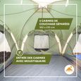 SKANDIKA Tente de camping familiale DAYTONA - 6 personnes - Forme : dôme - 530x370cm - Coloris : vert/beige-2