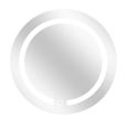 Miroir de salle de bain rond lumineux LED tactile Five D 45 cm Blanc-2