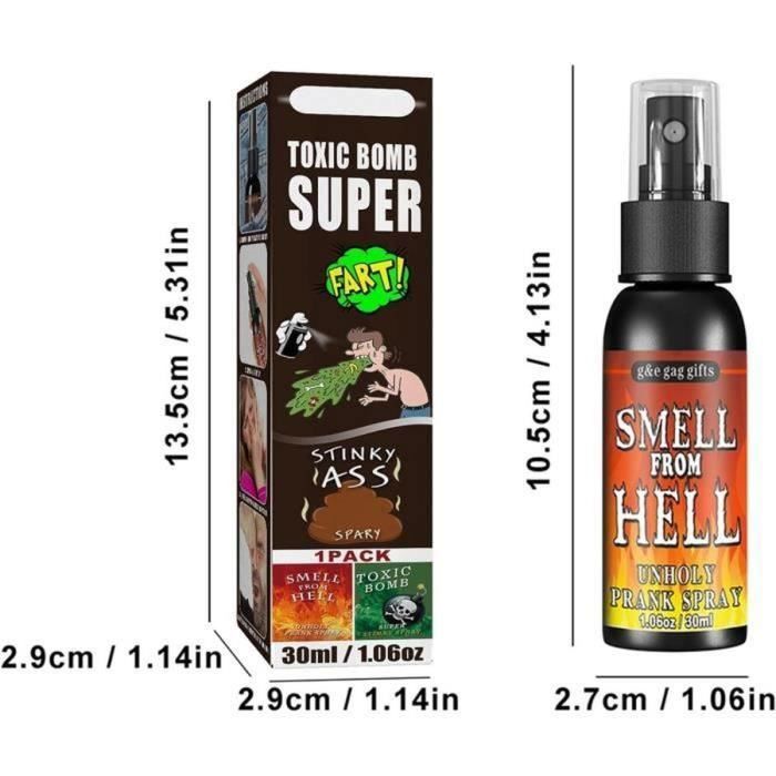 90 Ml Boule Puante – Spray Qui Pue Fort – Farce Caca – Ingrédients Naturels – Pour Halloween Et Réunions