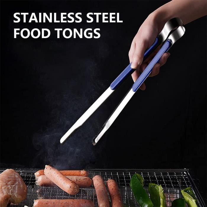2 Pinces De Cuisine Inox 20cm & 30cm - Professionnelles Pour BBQ Et Cuisson