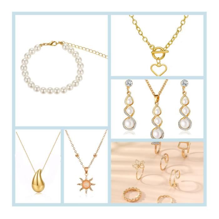 Calendrier De L’Avent 2024 Bijoux Pour Femme – 24 Bijoux : Bracelets, Colliers, Bagues, Boucles D’oreilles