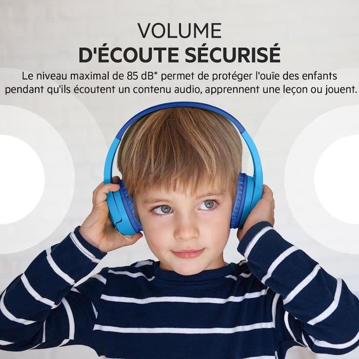 Casque Bluetooth Sans Fil pour Enfants Pliable Casque Audio Enfant Avec  Oreilles de Chat LED et Microphone Intégré pour Ecole [1340] - Cdiscount TV  Son Photo