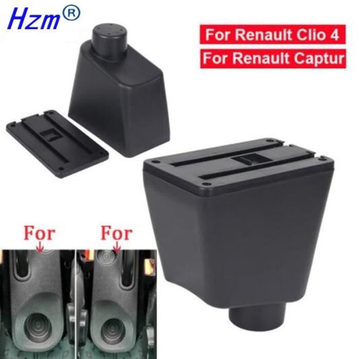 Accoudoir Central Pour Peugeot 107 (2005-2014) - Console De Rangement Avec Couvercle Coulissant - Cuir Noir - Plug And Play - Sans Perçage - 4