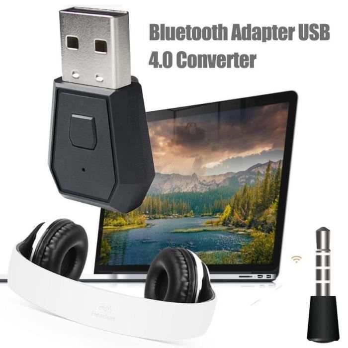 Autre peripherique usb,Adaptateur sans fil Bluetooth 4.0,pour manette de jeu  PS4,Console,casque,Dongle USB 3.5mm po- black[C1642] - Cdiscount  Informatique