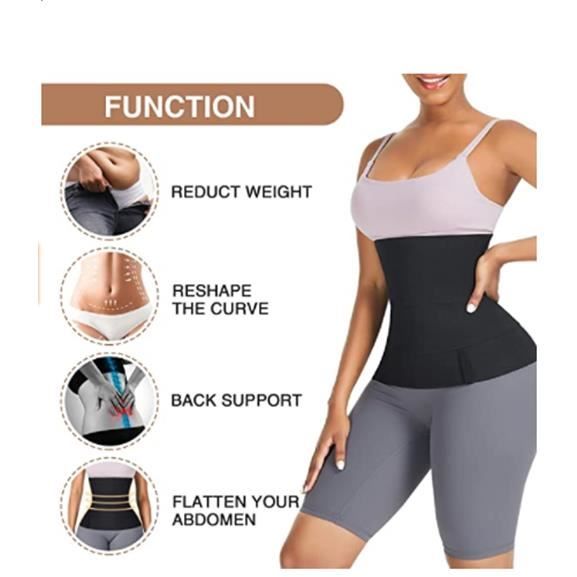 YIANNA Ceinture De Sudation – Néoprène – Velcro Réglable – Os Acryliques Dos – Post-partum – Sport, Perte De Poids, Maintien Lombaire