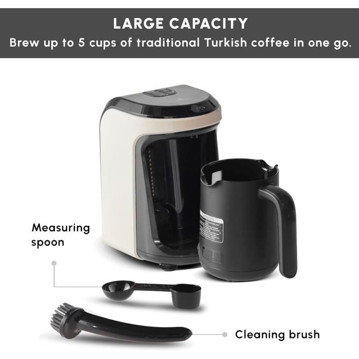 Machine à Café Turque Karaca Hatır Hüps Duet 1400W - 2 Réservoirs, Café Et Lait Simultanés - 600 Ml