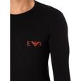 Emporio Armani Pour des hommes T-shirt à manches longues avec logo Lounge Chest, Noir-3