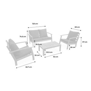 Keter Iowa - Fauteuil De Jardin Confortable 60x62x89 Cm Cappuccino Avec Coussin - Résistant Aux Intempéries