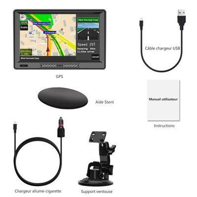 Navigateur GPS Voiture 9 Pouces 2024 - Cartes Hors Ligne Europe Camion Bus Camping-Car