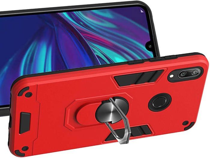 Moex Collana E Tracolla Per Cellulare Con Custodia In Silicone Per Huawei Y7 / Y7 Prime (2019) - Nero