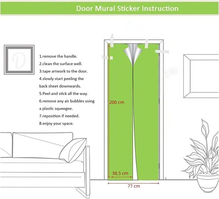 Peinture murale de porte Sticker Géométrie stéréoscopique Stickers de Porte 3D Effet Décoration Auto Adhésif Amovible Imperméable PVC Autocollants De Porte Muraux L83 x H204cm Peinture murale de porte Sticker Géométrie stéréoscopique Stickers de Porte 3D Effet Décoration Auto Adhésif Amovible Imperméable PVC Autocollants De Porte Muraux L83 x H204cm