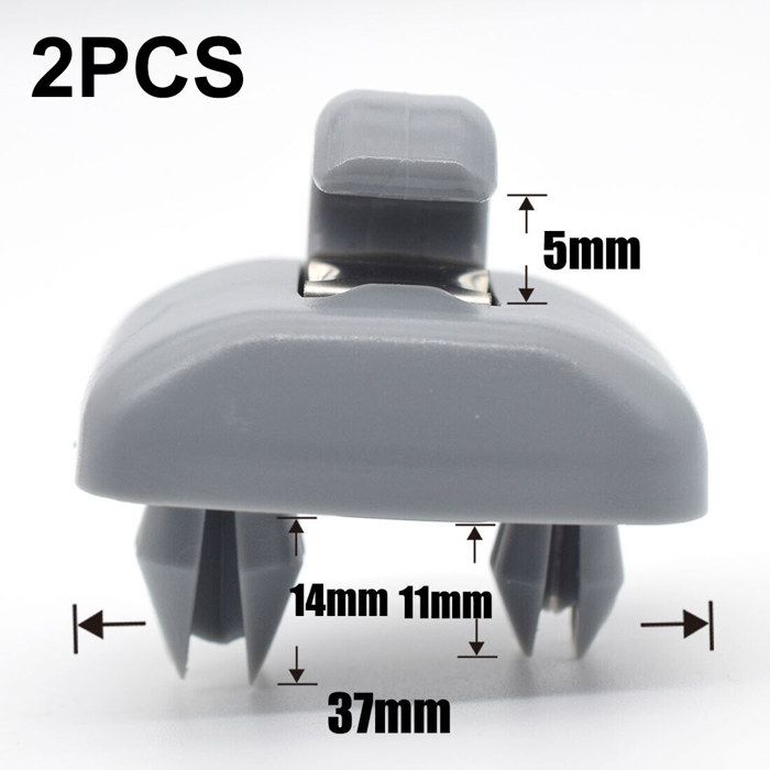 Clips De Pare-soleil Noir – Lot De 2 – Compatible Audi A1 A3 A4 A5 Q3 Q5 – Remplacement Direct - 11