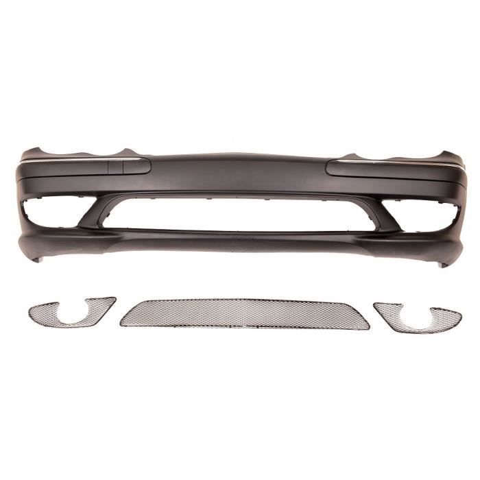 Spoiler Avant Mercedes Classe C W203 Vario-X - Polyuréthane - 3 Parties - Montage Facile Sans Colle