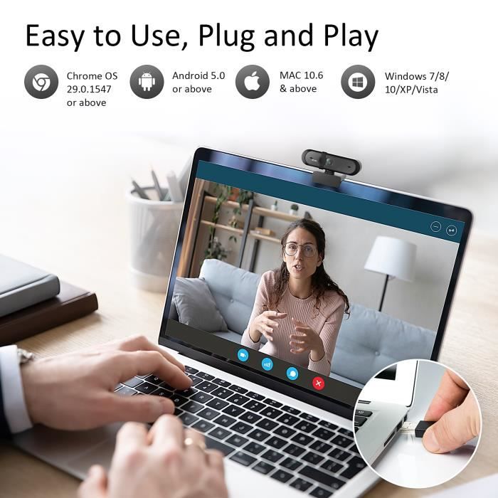 CABLING® Cache Webcam - Cache pour Webcam ultra fin - Adaptable iPad, PC  portables, Macbook Pro, Mac, Macbook air, iMac, Dell, - Cdiscount  Informatique