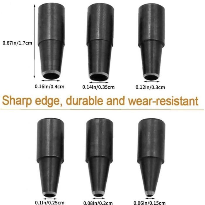 Vis perforatrice cuir Ceintures automatiques Trou perforeuses Drill  Replaceable Mute Rotary Craft outil pour regarder 6PCS