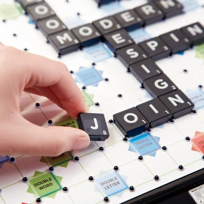 Scrabble Deluxe, jeu de societe et de lettres, version francaise