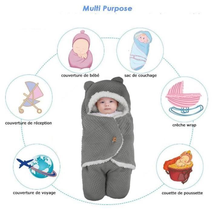 Yoofoss Gigoteuse d'hiver pour Bébé Sac de Couchage de Coton 2.5 TOG  Gigoteuse Hiver Emmaillotage Bebe pour Nouveau-né Garçons Filles 0-6 Mois