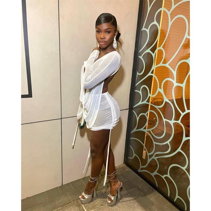 Robe avec on sale piece transparente