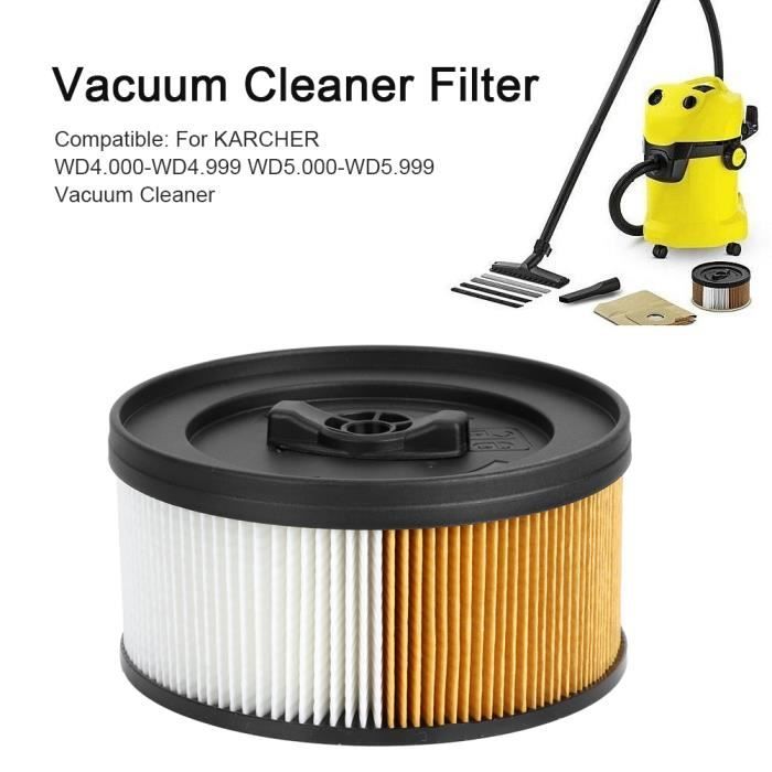 VGEBY Filtre pour aspirateur Accessoire de rechange pour filtre  d'aspirateur pour KARCHER WD4.000 ‑ WD4.999 WD5.000 ‑ WD5.999