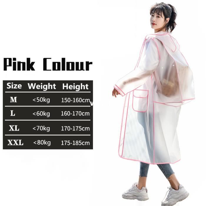 PONCHO green XXL Manteau de pluie Transparent en plastique Eva