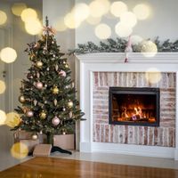 KADAX Sapin De Noël Artificiel En Film PVC - Réaliste - 220 Cm - Avec Support En Plastique Solide Et Durable - Maison