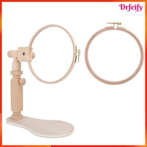 Support De Cercle à Broder Réglable En Métal Pliable + 16 Aiguilles - Idéal Pour Broderie Et Loisirs Créatifs