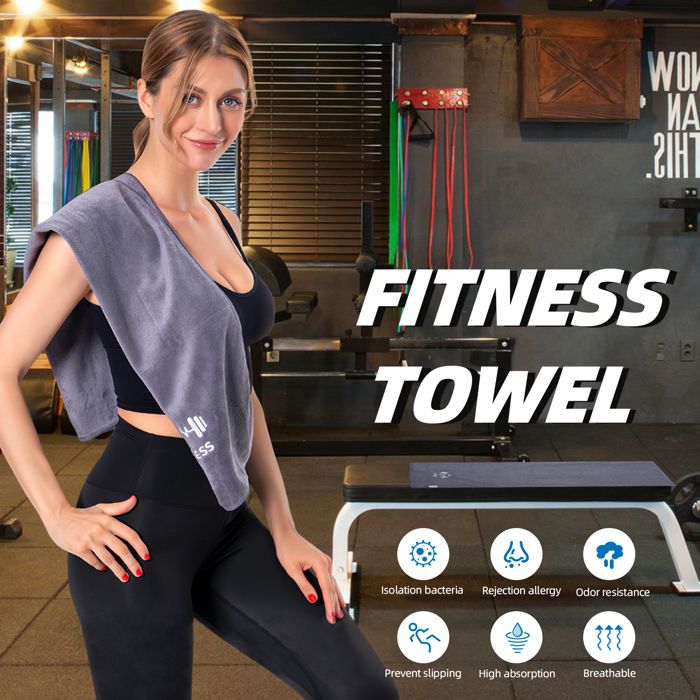 Serviette Microfibre Sport 95x40 Cm - Serviette Fitness Légère Séchage Rapide Avec Housse Antidérapante