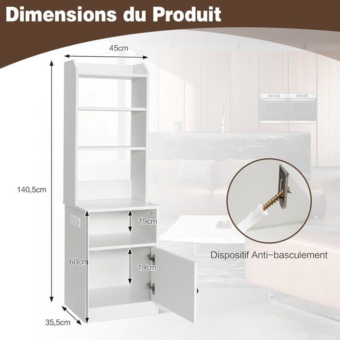 COSTWAY Table De Nuit, Table De Chevet Moderne Avec 3 Tiroirs, Pour