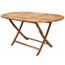 Acacia Garden Table de salle à manger d/'extérieur Mobilier en bois pliante ovale de terrasse en bois 160