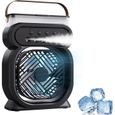 Climatiseur Mobile,3 ensembles,Mini Climatiseur Silencieux, Humidificateur, Ventilateur Brumisateur Eau, pour Maison Bureau