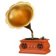 1Pc phonographe classique Vintage ornement décoration de la maison Gramophone de table pour les  PLATINE VINYLE - TOURNE-DISQUE-0