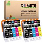 COMETE CONSOMMABLE 580XL 581XL - 10 Cartouches Compatibles CANON PGI-580 CLI-581 - Pack de 10 - Rendement élevé - Noir Cyan Magenta Jaune
